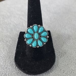 Turquoise Flower Ring